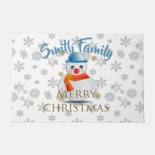 かわいい雪だるま ドアマット