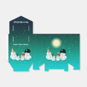 かわいい雪だるま フェイバーボックス (折り畳みなし)