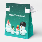 かわいい雪だるま フェイバーボックス (裏面サイド)