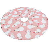 かわいい雪だるま フリース ツリースカート (アングル)