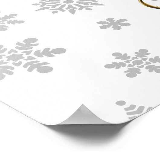 かわいい雪だるま ポスター (角)