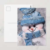 かわいい雪だるま ポストカード (正面/裏面)