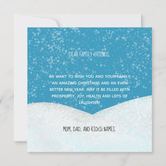 かわいい雪だるま | メリークリスマスと新年おめでとう (裏面)