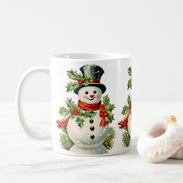 かわいい雪だるま:メリークリスマス コーヒーマグカップ
