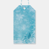 かわいい雪だるま、メリークリスマス、松の木 ギフトタグ (裏面)