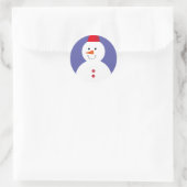 かわいい雪だるま ラウンドシール (バッグ)