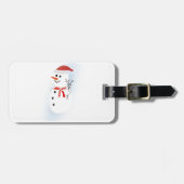 かわいい雪だるま ラゲッジタグ (正面横)