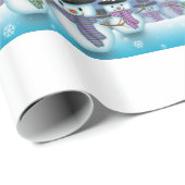 かわいい雪だるま ラッピングペーパー (ロールコーナー)