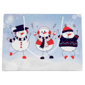 かわいい雪だるま ラージペーパーバッグ (正面)