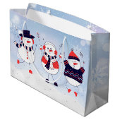 かわいい雪だるま ラージペーパーバッグ (裏面アングル)
