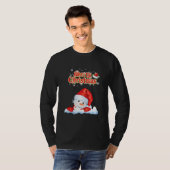 かわいい雪だるま 冬 メリークリスマス 2021 Tシャツ (正面フル)