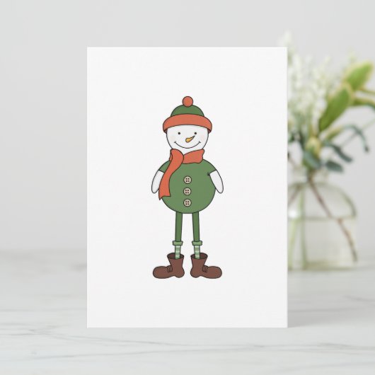 かわいい雪だるま 招待状 (スタンド正面)