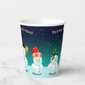 かわいい雪だるま 紙コップ (左)