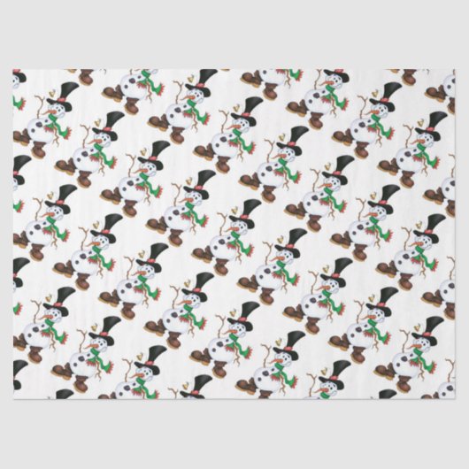 かわいい雪だるま 薄葉紙 (正面)