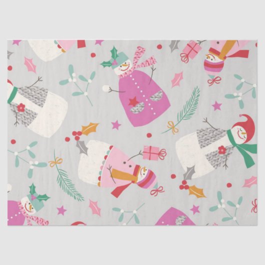 かわいい雪だるま 薄葉紙 (正面)