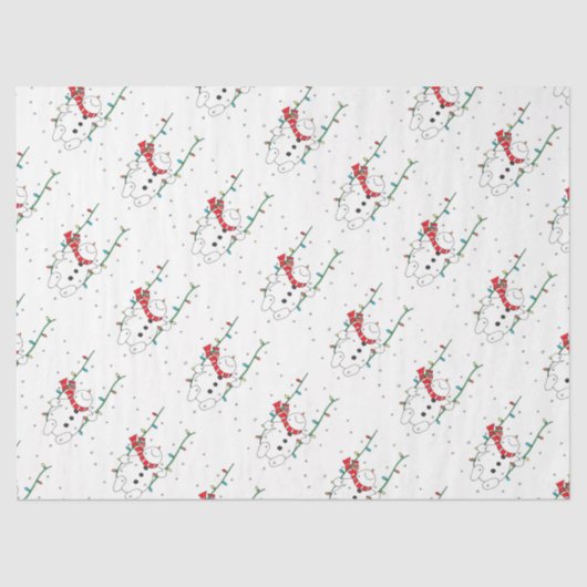 かわいい雪だるま 薄葉紙 (正面)