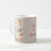 かわいい雪だるま 雪が降りますように コーヒーマグカップ (正面左)