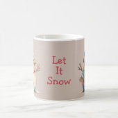 かわいい雪だるま 雪を降らせて コーヒーマグカップ (中央)