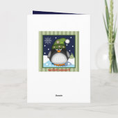 かわいい雪と天使とカスタム文字カード シーズンカード (裏面)