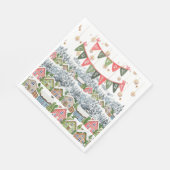かわいい雪のクリスマスビレッジ スタンダードランチョンナプキン (角)