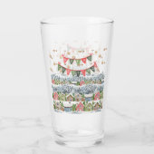 かわいい雪のクリスマスビレッジ タンブラーグラス (裏面)