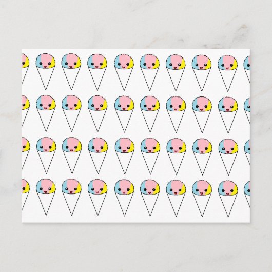 かわいい雪のコーン ポストカード (正面)