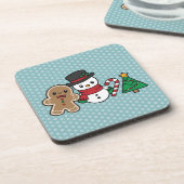 かわいい雪のパルスコースター コースター (左側)