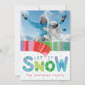 かわいい雪の写真ホリデーカード シーズンカード (正面)