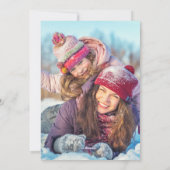 かわいい雪の写真ホリデーカード シーズンカード (裏面)