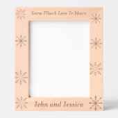 かわいい雪の多くの愛共有パーソナライズ レーザー彫刻フレーム (正面)