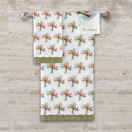 かわいい雪の天使の女の子 バスタオルセット