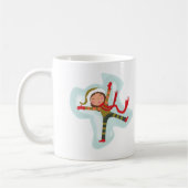 かわいい雪の天使の少女 コーヒーマグカップ (左)