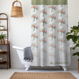 かわいい雪の天使の少女 シャワーカーテン