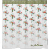 かわいい雪の天使の少女 シャワーカーテン (正面)