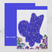 かわいい雪の犬の新年 シーズンカード (正面/裏面)