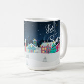 かわいい雪の町の風景クリスマス コーヒーマグカップ (正面右)