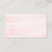 かわいい雪の結晶の冬の赤ちゃんシャワー表示シャワー エンクロージャーカード (裏面)