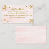 かわいい雪の結晶の冬の赤ちゃんシャワー表示シャワー エンクロージャーカード (正面/裏面)