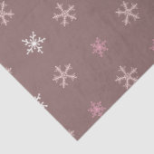 かわいい雪の結晶ホワイトシルバーブラウンピンクのクリスマス 薄葉紙 (詳細)