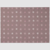 かわいい雪の結晶ホワイトシルバーブラウンピンクのクリスマス 薄葉紙 (正面)