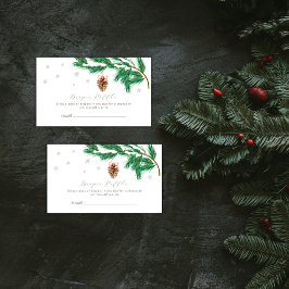 かわいい雪の結晶松ぼっくりおむつくじベイビーシャワー エンクロージャーカード