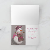 かわいい雪ガール雪女バレンタインデー シーズンカード (内部)