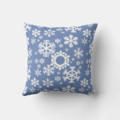 かわいい雪キャットミョイキャットマススノーフレークスクリスマス クッション (裏面)