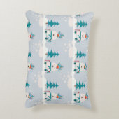 かわいい雪クマの子供たちクリスマス アクセントクッション (裏面(縦))