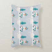 かわいい雪クマの子供たちクリスマス アクセントクッション (正面(垂直))