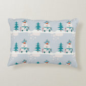 かわいい雪クマの子供たちクリスマス アクセントクッション (裏面)