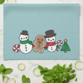 かわいい雪パールのキッチンタオル キッチンタオル (折り畳み)