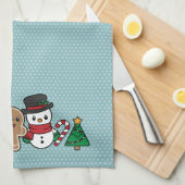 かわいい雪パールのキッチンタオル キッチンタオル (四つ折り)