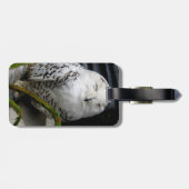 かわいい雪フクロウ ラゲッジタグ (裏面横)