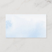 かわいい雪片ウィンターベビーシャワーおむつラッフル エンクロージャーカード (裏面)